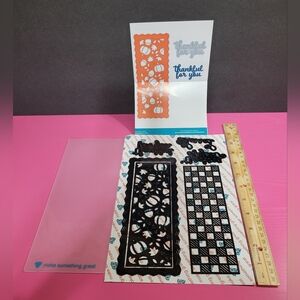 Diamond Press Fall Thanksgiving Theme Slimline Die Set. (0165)